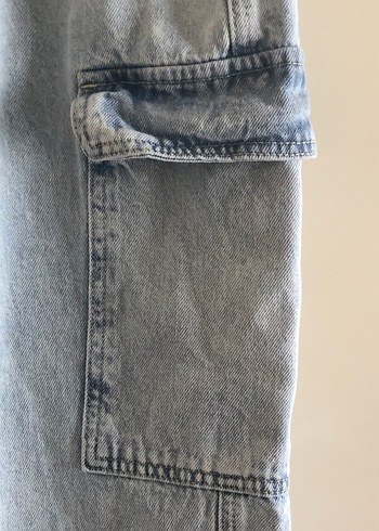 28 Beden LCWAİKİKİ Mavi Kadın Geniş Paça Denim Pantolon