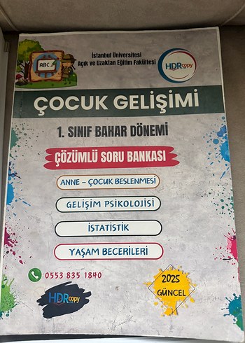 Beden Renk Auzef Çocuk Gelişimi 1. Sınıf Güz ve Bahar dönemi kitapları