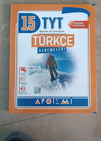 15 Çözümlü TYT Türkçe Denemeleri Kitabı
