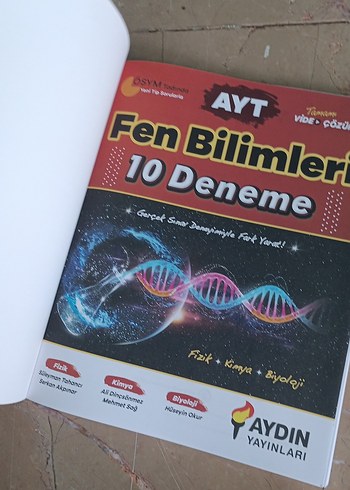 AYT Fen Bilimleri 10 Deneme Kitabı