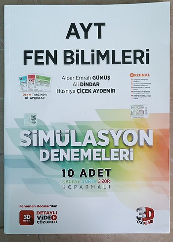 AYT Fen Bilimleri Simülasyon Denemeleri 10'lu