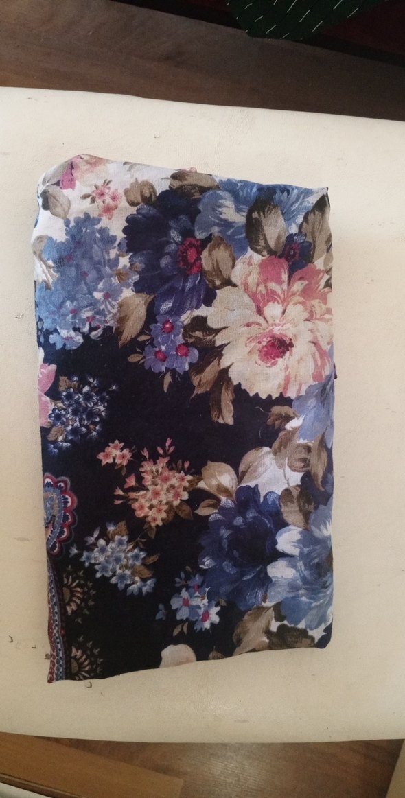 Çiçek Desenli Bohem Kadın Fuları, yazma - Görsel 3