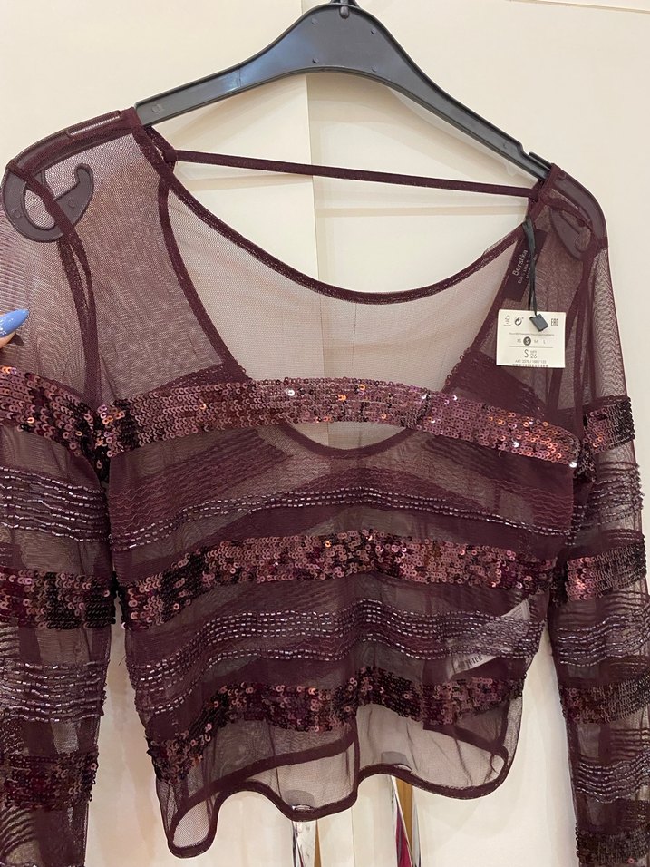 Bershka pullu bluz - Görsel 5