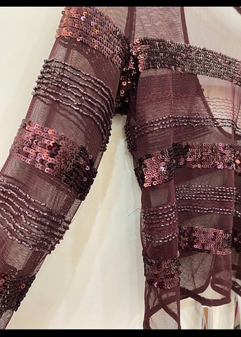 Bershka kadın pullu bluz - Görsel 3