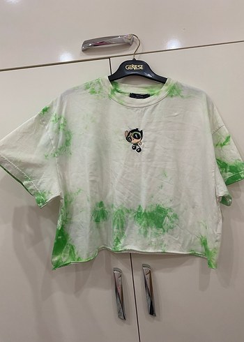 Yeşil Batik Desenli Tişört - Görsel 2