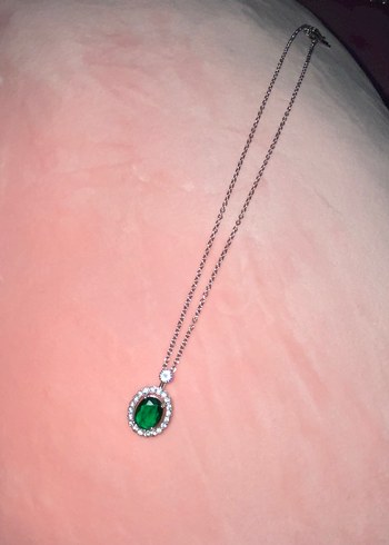 Zümrüt taşlı kolye - Görsel 2