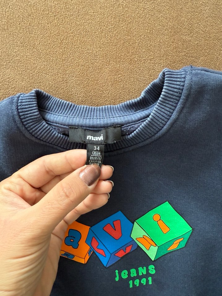 Erkek Çocuk Lacivert Baskılı Sweatshirt - Görsel 2