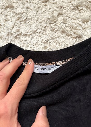 Kahverengi Yılan Desenli Kadın Sweatshirt - Görsel 2