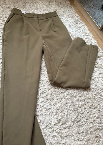 Haki Kadın kumaş Pantolon - Görsel 3