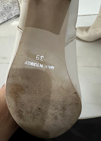 Diğer Bej Deri Kadın Topuklu Bot