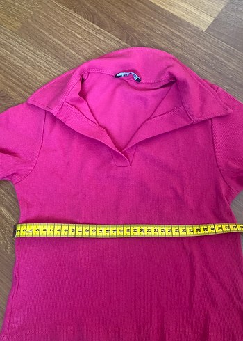 l Beden pembe Renk Pembe Polo Tişört