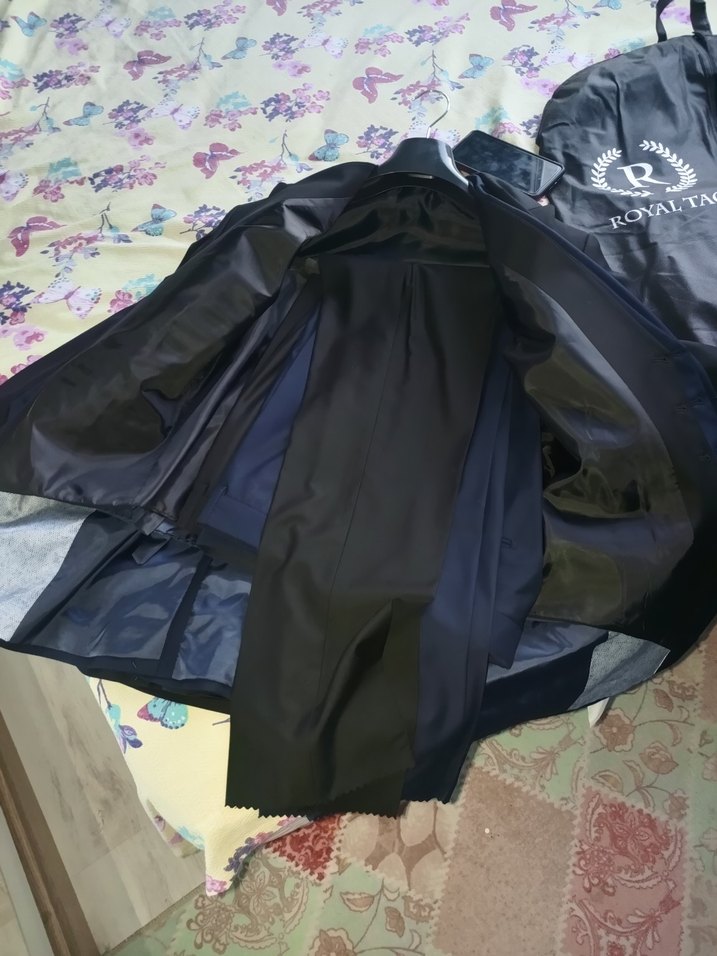 Mavi Parlak Düğmeli Erkek Takım Elbise - Görsel 4