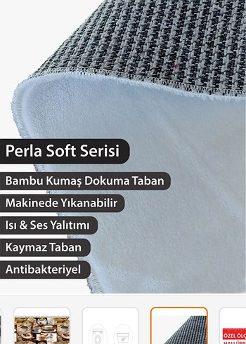 Diger Kahverengi Dijital Baskılı Kaymaz Kilim - Görsel 3