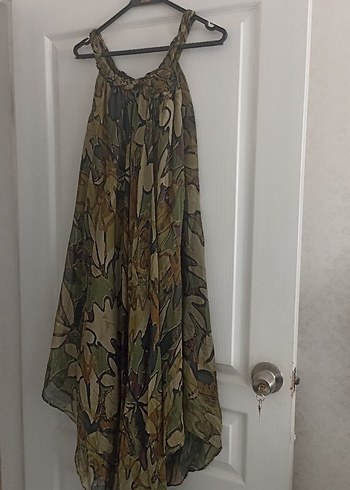 Halter Yaka Kolsuz Kamuflaj Uzun Elbise özel tasarim - Görsel 2