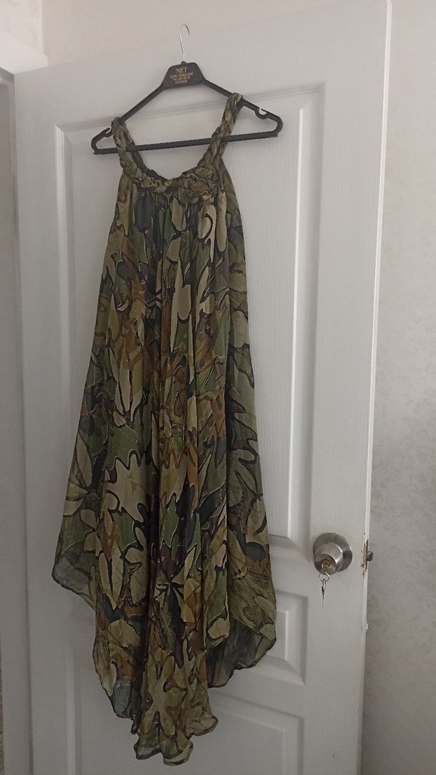 Halter Yaka Kolsuz Kamuflaj Uzun Elbise özel tasarim - Görsel 2