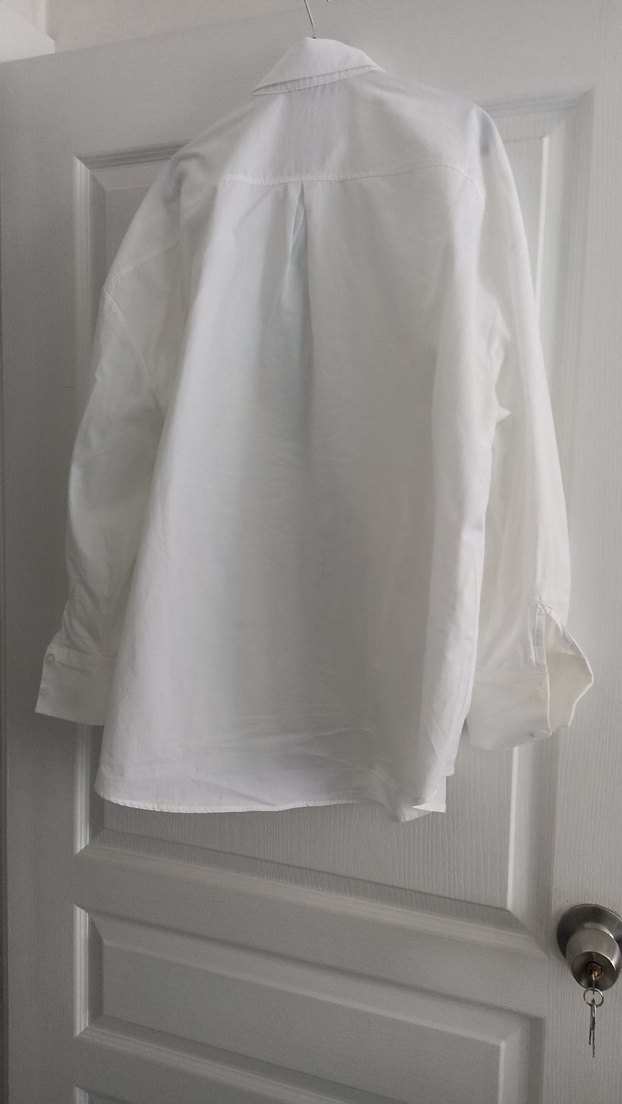 Fermuarlı Beyaz Kadın Gömlek - Görsel 3