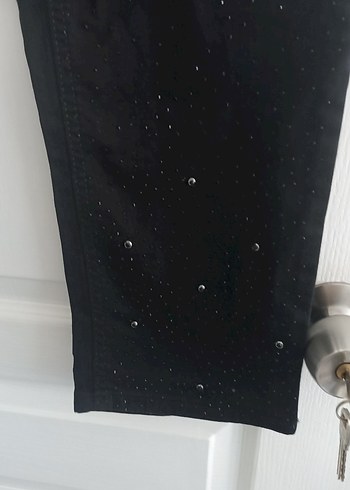 Siyah Midi Denim Kadın Pantolon - Görsel 2