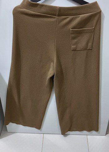 Kadın Bej Pilili Midi Kumaş Pantolon - Görsel 2