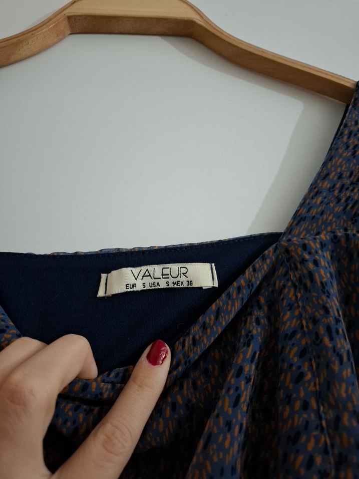 Gri Bohem Uzun Kollu Mini Bluz - Görsel 2