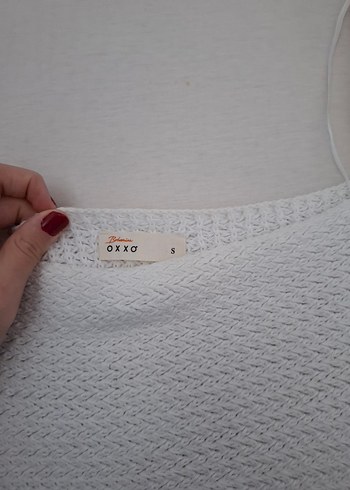 Beyaz Örgü Kadın Triko Bluz - Görsel 2