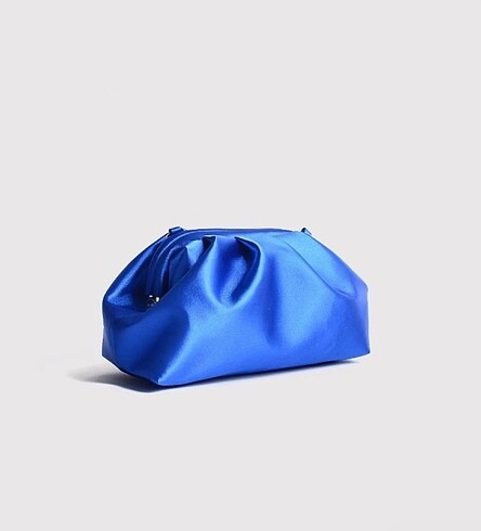 Diğer Clutch saten saks mavisi çanta
