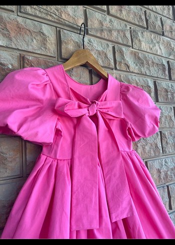 Zara Pembe Kız Çocuk Fırfırlı Kısa Kollu Elbise
