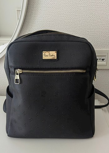 Pierre Cardin Siyah Fermuarlı Kadın Sırt Çantası