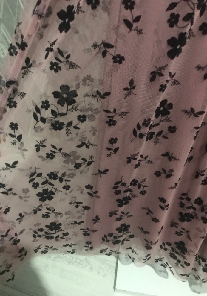 Pembe V Yaka Çiçekli elbise - Görsel 5