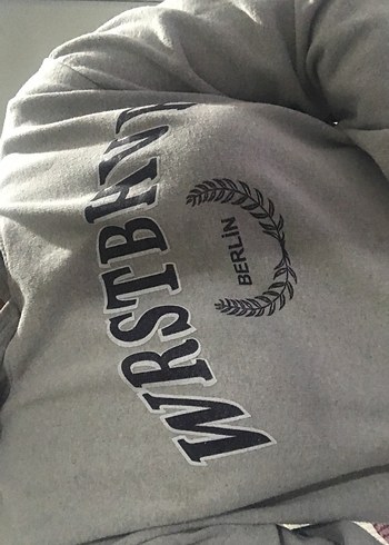 Gri Baskılı Kadın Sweatshirt - Görsel 4