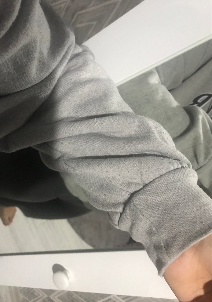 Gri Baskılı Kadın Sweatshirt - Görsel 3