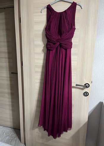 Bordo 
Uzun Abiye Elbise - Görsel 3