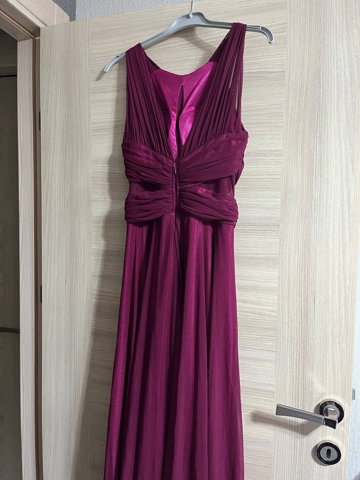 Bordo 
Uzun Abiye Elbise - Görsel 2