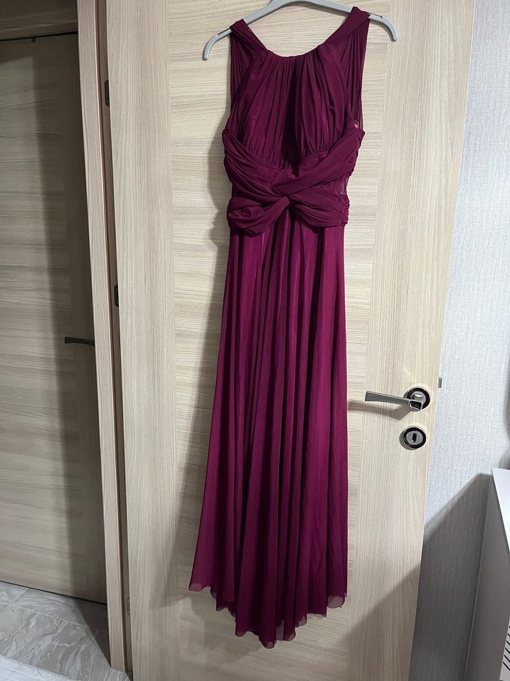 Bordo 
Uzun Abiye Elbise - Görsel 3