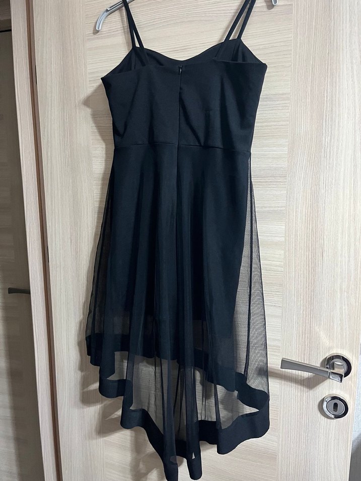 Siyah Drapeli Mini  Abiye Elbise - Görsel 2