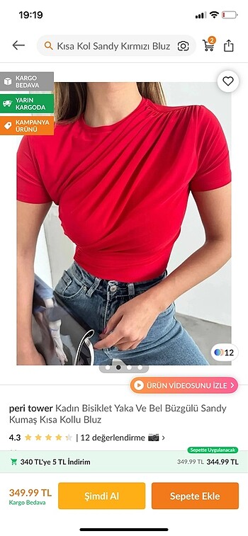 Kırmızı bluz