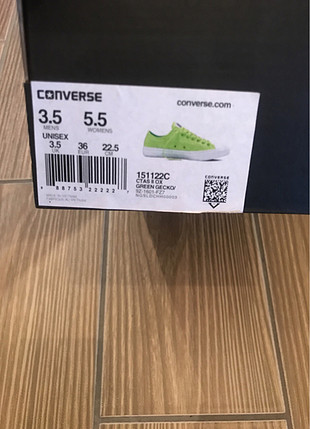 36 Beden Converse yeşil renk ayakkabı