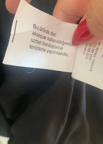 36 Beden siyah Renk Siyah Deri Detaylı Kadın Blazer Ceket
