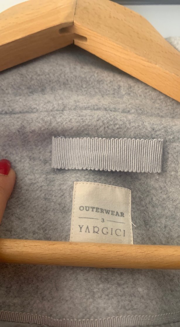 Gri Kemerli Kadın Kaban - Görsel 4