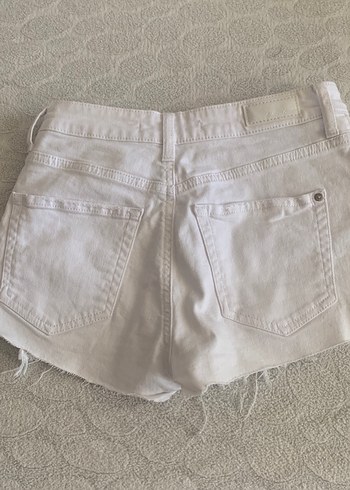 Mavi Jeans Kadın Beyaz Pamuklu Mini Denim Şort