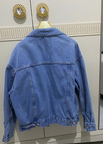 s Beden mavi Renk Düğmeli Mavi Kadın Denim Ceket