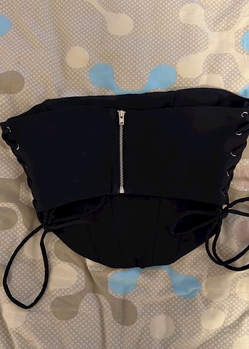 Siyah Gotik Strappy Büstiyer - Görsel 2