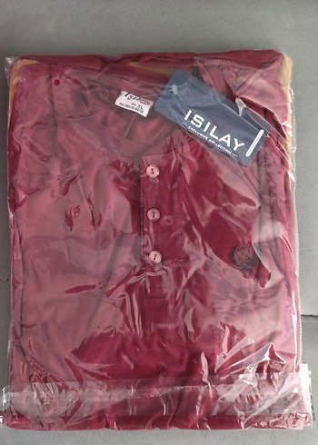 Bordo Erkek Kısa Kollu Baskılı Pijama Takımı - Görsel 2