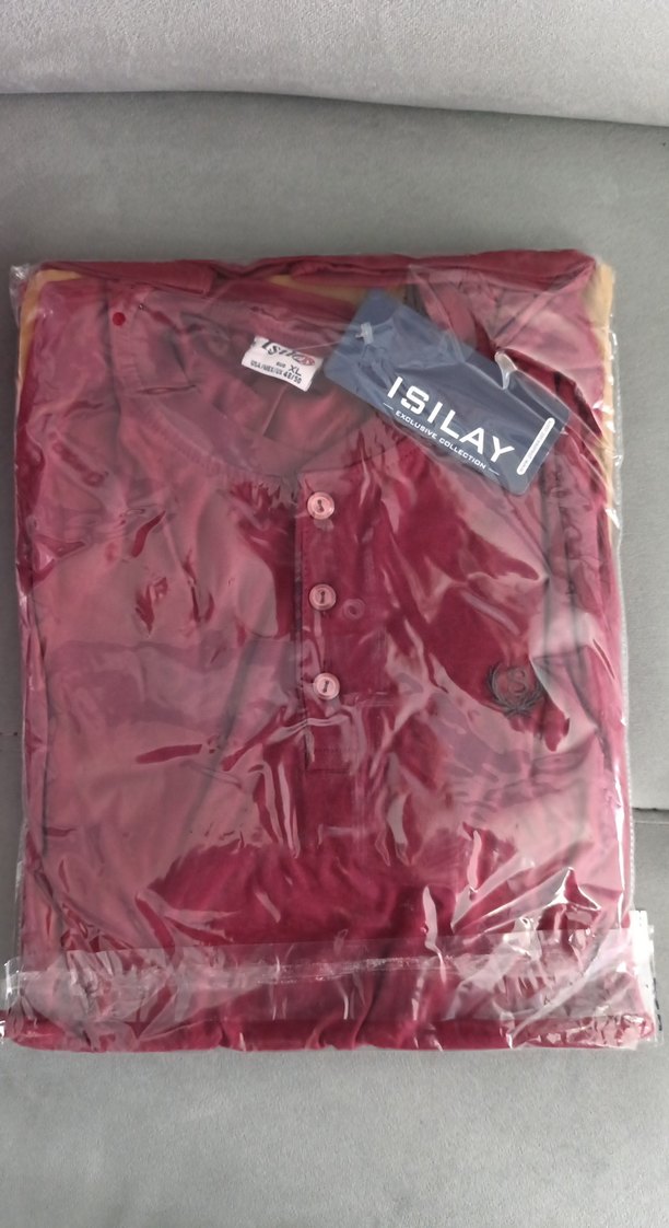 Bordo Erkek Kısa Kollu Baskılı Pijama Takımı - Görsel 2