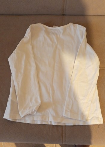 Beyaz Uzun Kollu Unicorn Baskılı Kız Tişörtü - Görsel 5