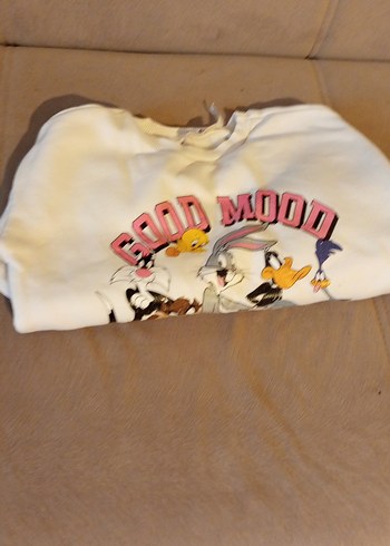 Uzun Kollu Baskılı Kız Sweatshirt - Görsel 5