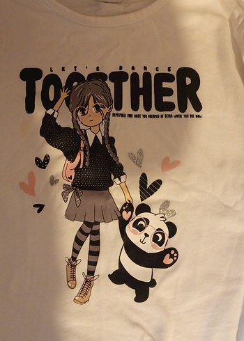 Kız Çocuk Uzun Kollu Baskılı Tişört - Görsel 2