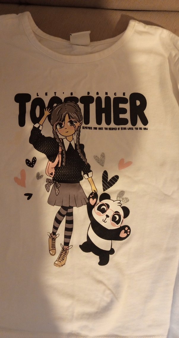 Kız Çocuk Uzun Kollu Baskılı Tişört - Görsel 2