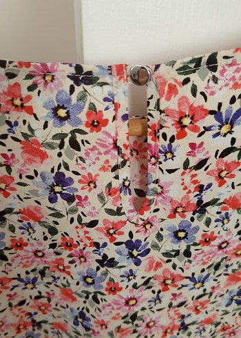 Çiçek Desenli Bohem Kadın Bluz - Görsel 3