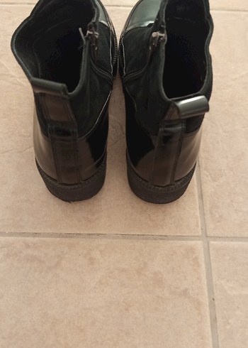 Kadın Siyah Rugan Dolgu Topuklu Goth Bot - Görsel 3