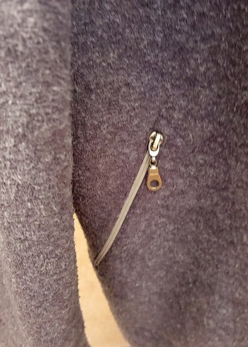 Gri Regular Fit kadın Midi Ceket - Görsel 3